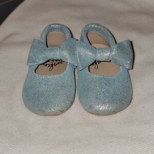 MONKEY FEET Bow & Tassles Leather Soft Sole Leather Moccasins Shoes 6-12 Month